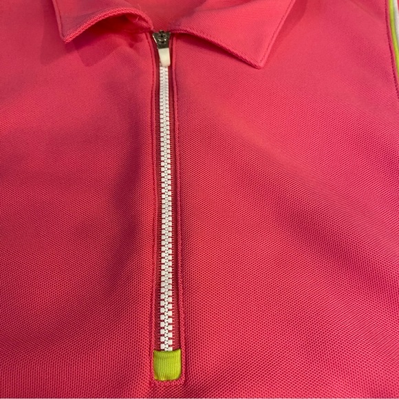 EP Pro Tech Half Zip Golf Tank pink with white/green trim size Large - Picture 3 of 16
